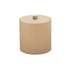 Beige | Leatherette wrapped ice bucket with matching lid and chrome arc knob, perfect for home bar use.