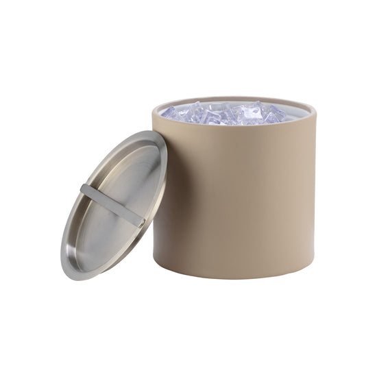 Taupe | Detail shot of the brushed chrome bridge cover off to the side.