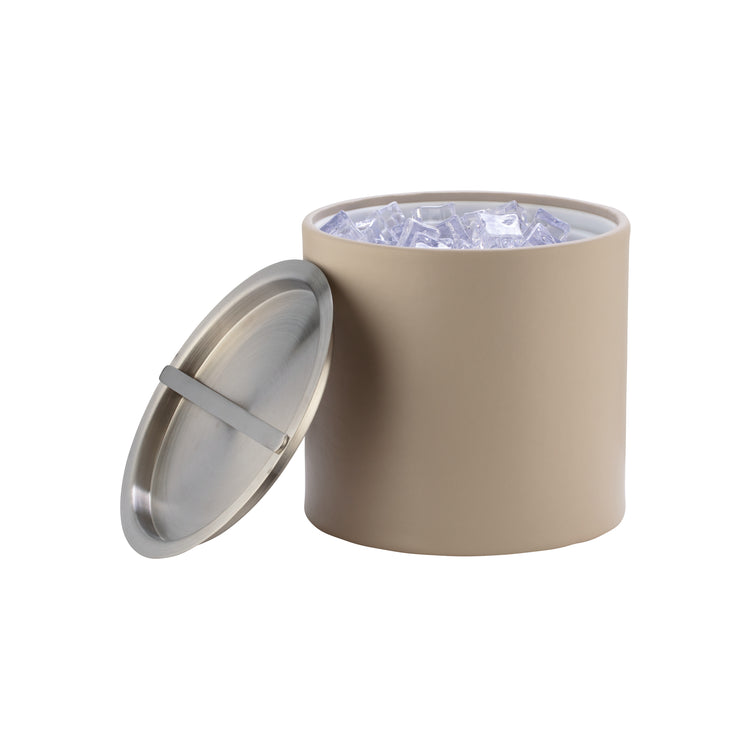 Taupe | Detail shot of the brushed chrome bridge cover off to the side.