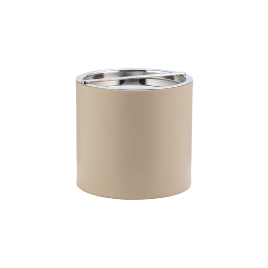Taupe | Manhattan ice bucket wrapped in smooth leatherette.