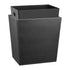 Black | 16qt Wastebasket with fitted liner designed for home office featuring a smooth finish.