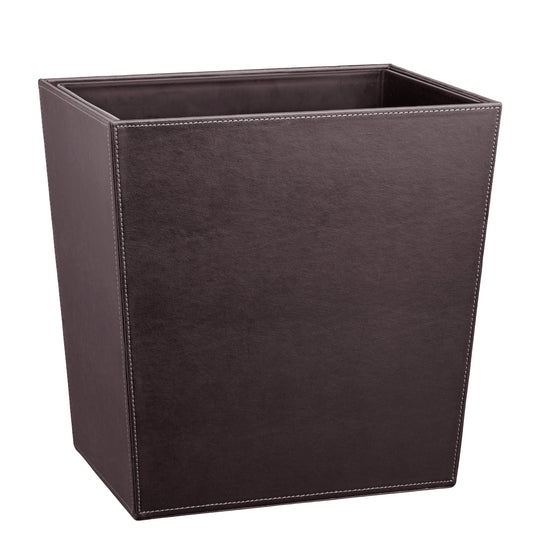Chocolate | 16qt wastebasket and liner set placed on a white background blending functionality with modern decor.