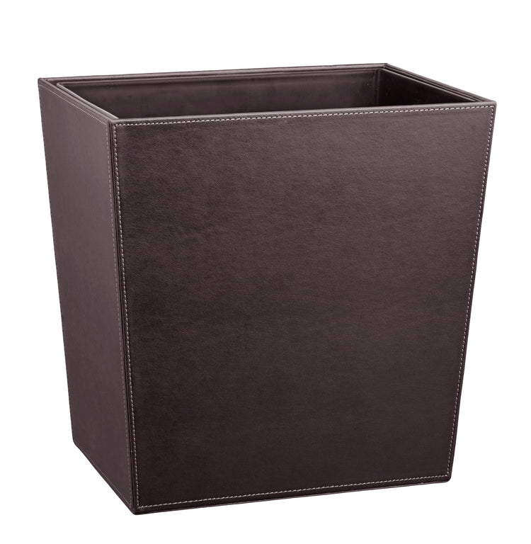 Chocolate | 16qt wastebasket and liner set placed on a white background blending functionality with modern decor.
