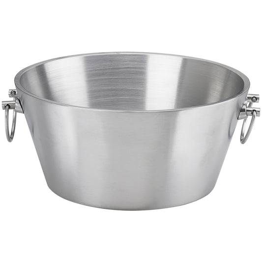 Brushed Stainless Steel | 15" double wall insulated party tub that can be used for home parties.