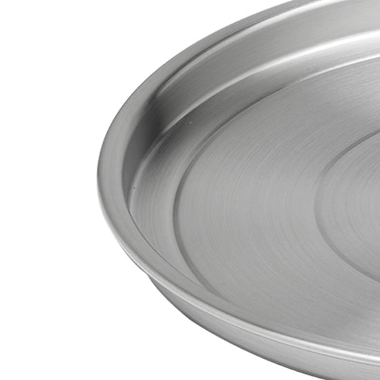 Brushed Stainless Steel | Modern tray with brushed finish, ideal for serving drinks or displaying home decor.