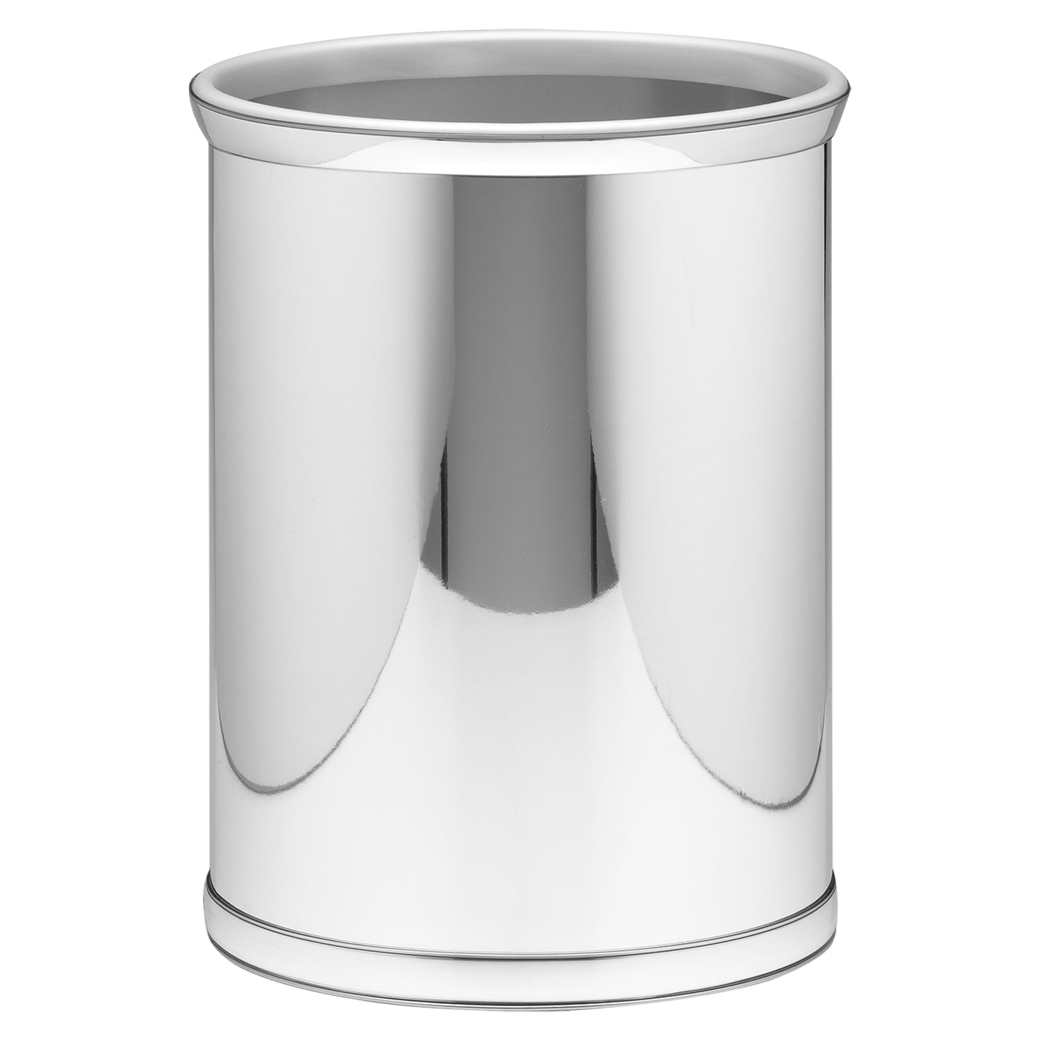 Polished Chrome | 13-quart waste bin on a white background