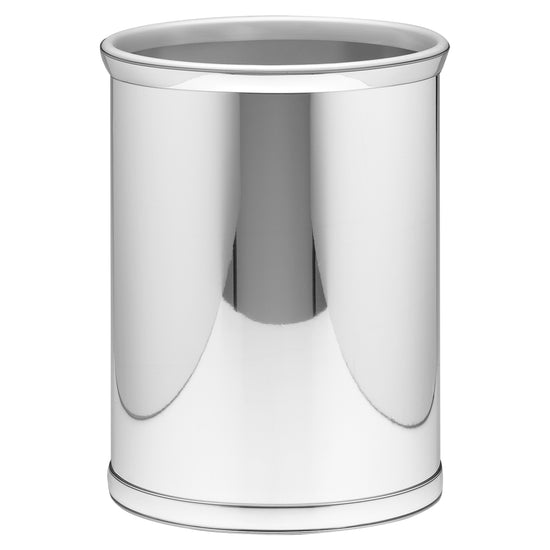 Polished Chrome | 13-quart waste bin on a white background