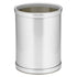 Brushed Chrome | Mylar 8qt round wastebasket with a sleek finish and brushed chrome bumpers.