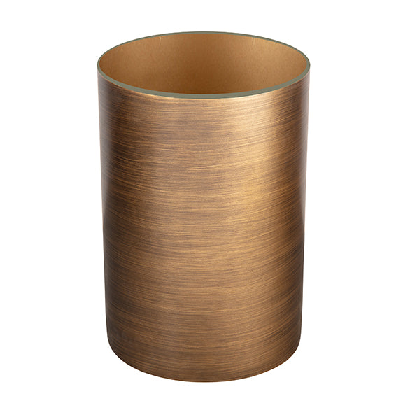Gold | Brush stroke metallic wastebasket.