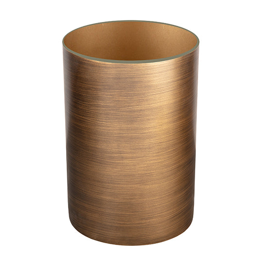 Gold | Brush stroke metallic wastebasket.