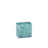 Turquoise | A square resin toothbrush holder with a marbled aqua and teal pattern, shown on a plain white background.