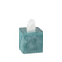 Turquoise | Square tissue box cover on a white background.