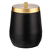Black & Gold | Two-tone black and gold orb-shaped ice bucket with matte black finish and shiny gold cover.
