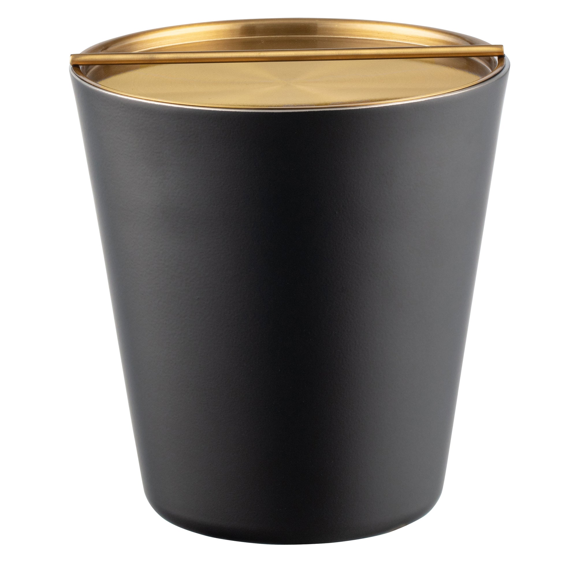 Black & Gold | Two-tone black and gold 2.5qt ice bucket with a sleek, modern finish on a white background.