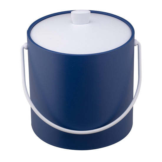Royal Blue | Ice bucket with double wall insulation positioned against a white background.