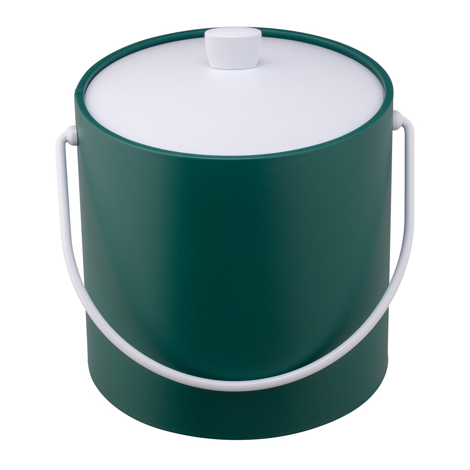 Tropic Green | 3QT ice bucket for chilling ice when needed for parties placed on a white background.