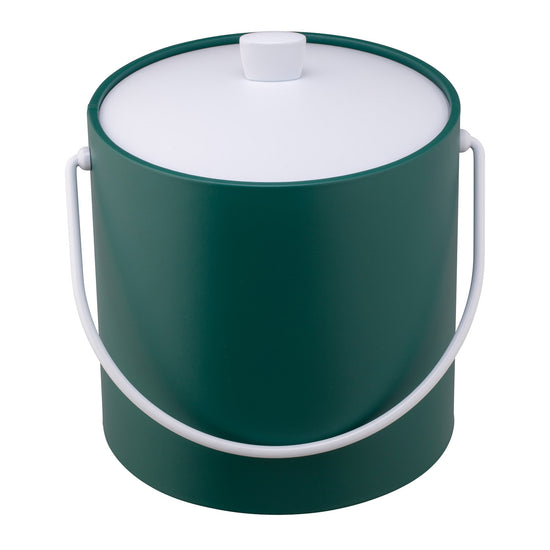 Tropic Green | 3QT ice bucket for chilling ice when needed for parties placed on a white background.