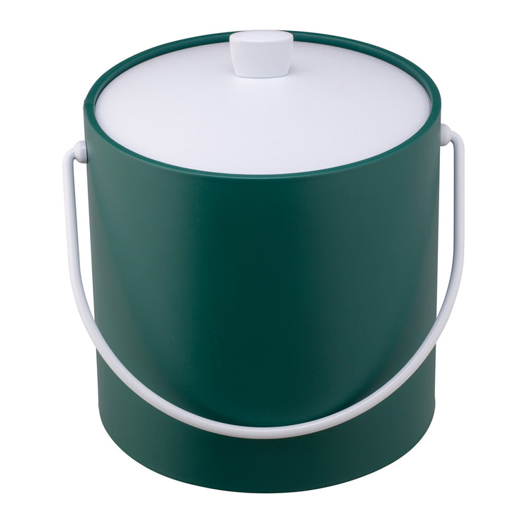 Tropic Green | 3QT ice bucket for chilling ice when needed for parties placed on a white background.