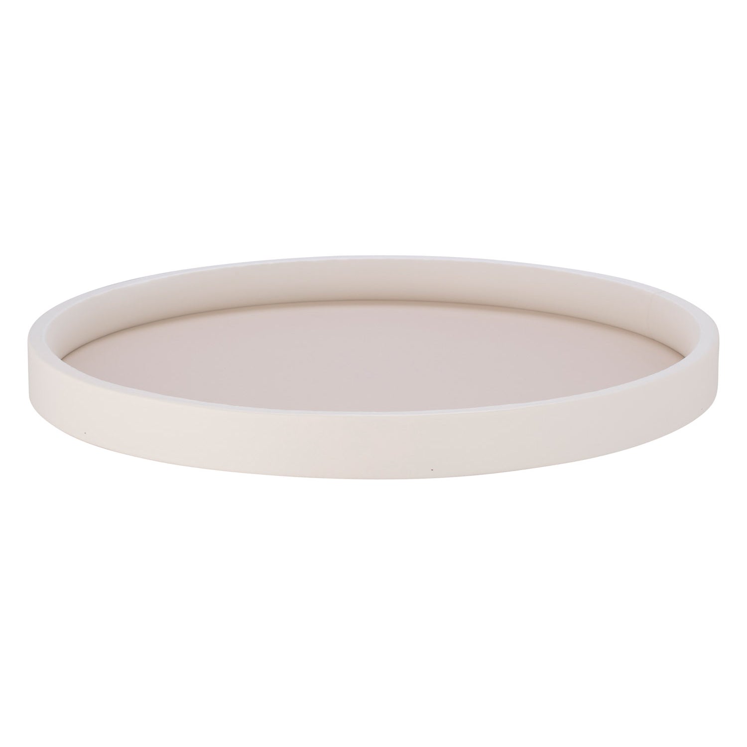 Ivory | Serving tray with a solid white rim, shown against a white backdrop.