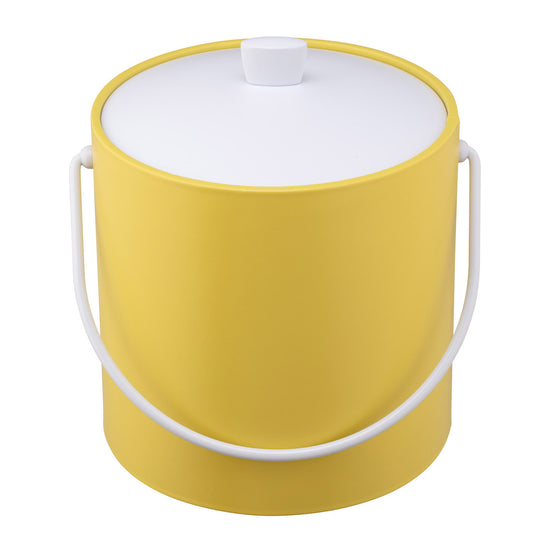 Lemon | 3-quart ice bucket shown in a bright white setting.