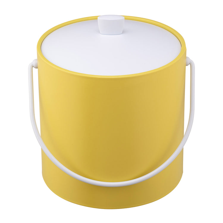 Lemon | 3-quart ice bucket shown in a bright white setting.