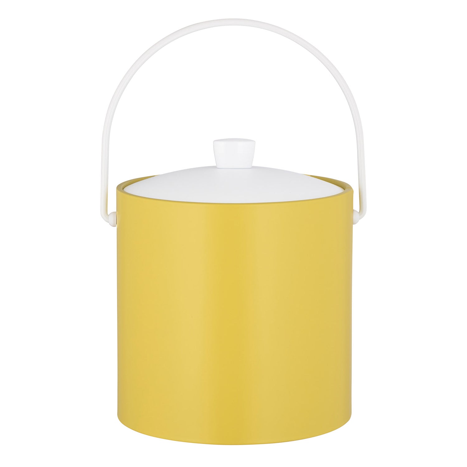 Lemon | Ice bucket with a classic design and acrylic cover, photographed in full on white surface.