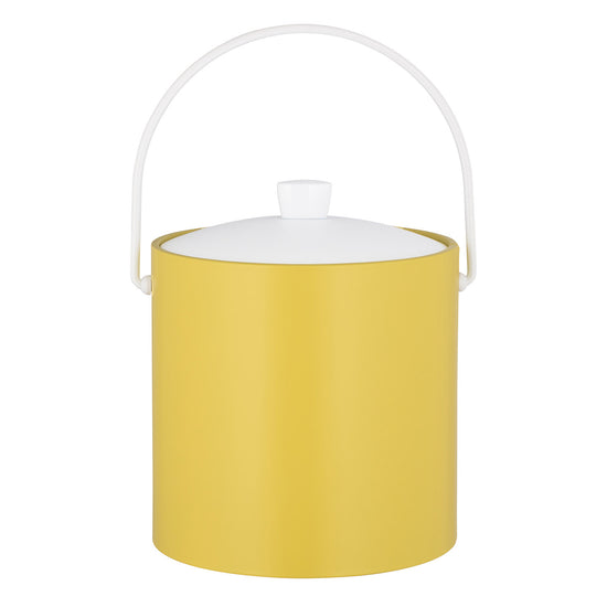Lemon | Ice bucket with a classic design and acrylic cover, photographed in full on white surface.