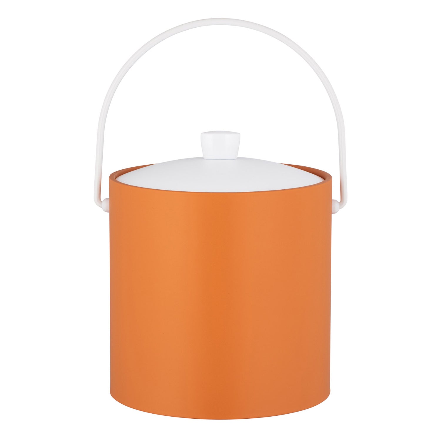 Spice Orange | Party ready 3qt ice bucket with an acrylic cover and arc knob.