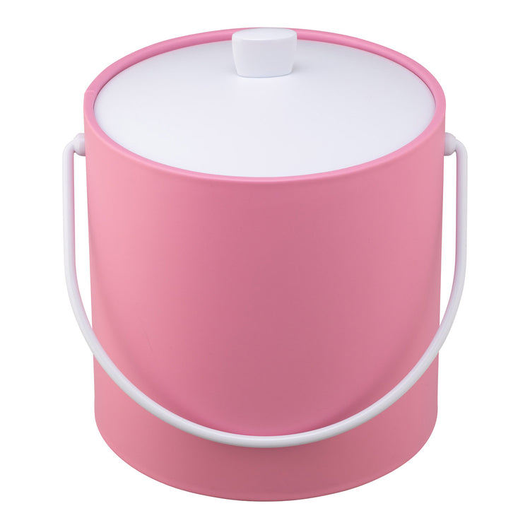 Pink | Textured ice bucket in a solid color, featured on a white background.