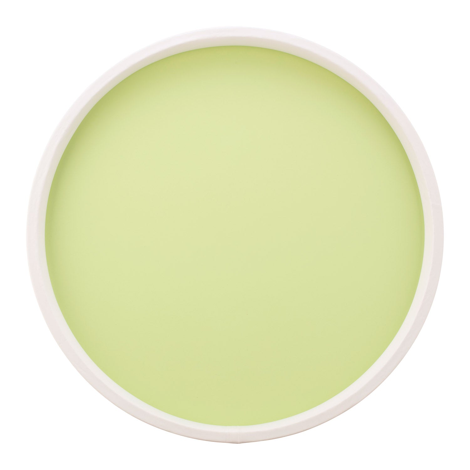 Light Green | Serving tray with white rim and matte finish, displayed on a white background.