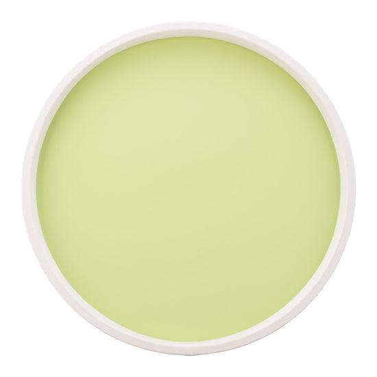 Light Green | Serving tray with white rim and matte finish, displayed on a white background.