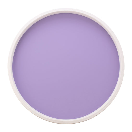 Lavender | Modern tray with a subtle white rim, positioned on a white background.