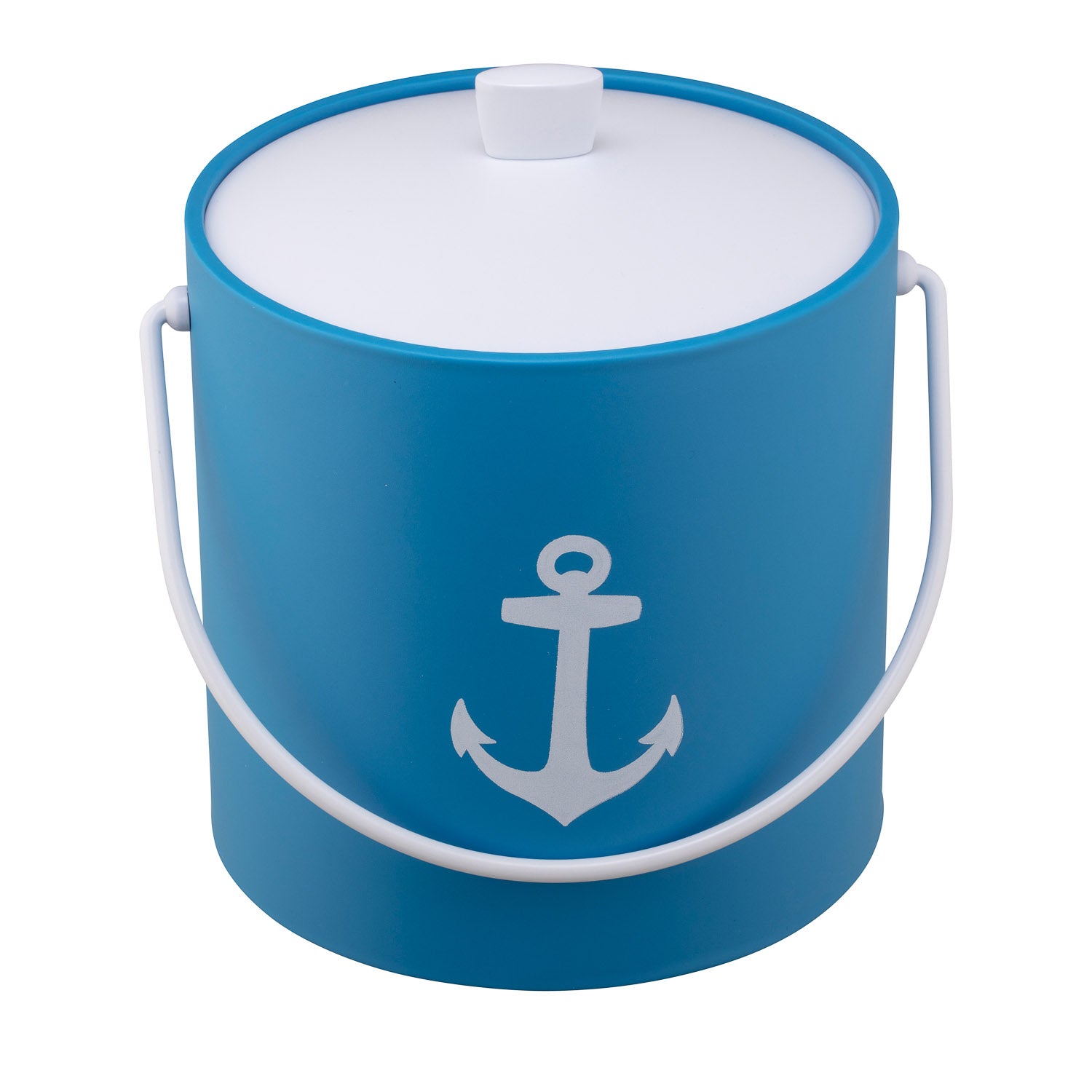Process Blue | Ice bucket with a centered white anchor decal, placed on a white surface.