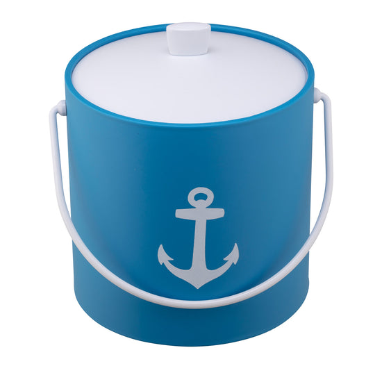 Process Blue | Ice bucket with a centered white anchor decal, placed on a white surface.