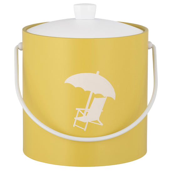Lemon | 3QT ice bucket featuring a beach chair design, shown against a clean white backdrop.