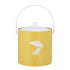 Lemon | 3-quart ice bucket with a white beach chair decal centered, displayed on a plain white background.