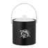Black | 3-quart ice bucket with a white fish decal in the center, displayed on a plain white background.