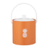 Spice Orange | 3-quart ice bucket with a white pineapple decal in the center, displayed on a plain white background.