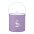Lavender | 3-quart ice bucket with a white pelican decal centered, displayed on a plain white background.